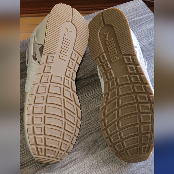 Puma Men's Camouflage Sneakers - White and Brown - Picture 4 of 5